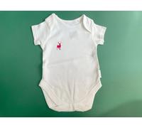 Bambino Body Manica Corta Miniblings Fatto Mano Stampata a Bianco Cervo Rot Tgl
