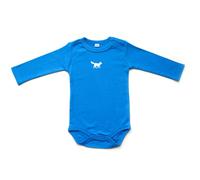 Bambino Body Maniche Lunghe Miniblings Fatto Mano Stampata a Tier Blu fuchs Tgl