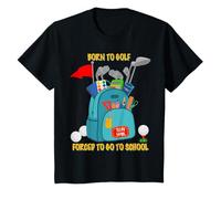 Bambino Born to Golf costretto ad Andare a Scuola Umorismo di Terza elementare Maglietta