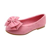 Bambino Bowknot Scarpe Morbide Del Bambino Solido Singolo Bambini Studente Danza Principessa Ragazze Del Bambino Scarpe Estate, rosa, 25 EU