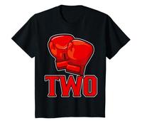 Bambino Boxing 2 ° compleanno due anni festa di compleanno bambini Maglietta