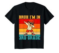 Bambino Bruh I'm in 3rd Grade Dabbing Boy Primo Giorno di Terza elementare Maglietta