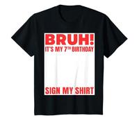 Bambino Bruh It's My 7th Birthday Firma la mia maglietta | 7 Year Old Fun Maglietta
