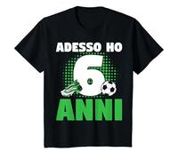 Bambino Calciatore Adesso Ho 6 Anni Calcio Compleanno Maglietta