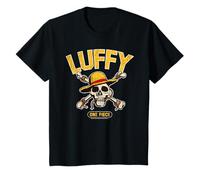 Bambino Cappello di paglia Pirati Scimmia D Rufy Skull Crossbones Bambini Maglietta