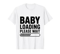 Bambino Caricamento Prego Attendere Carino Aspettando Mamma Maglietta