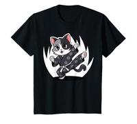 Bambino Carino Kung Fu Cat Kids Maglietta