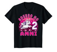 Bambino Compleanno 2 Anni Ragazza Unicorno Adesso Ho 2 Anni Maglietta