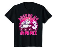 Bambino Compleanno 3 Anni Ragazza Unicorno Adesso Ho 3 Anni Maglietta