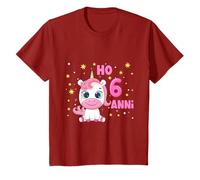 Bambino compleanno 6 anni bimba - 6 anni compleanno unicorno Maglietta