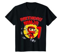 Bambino Compleanno Ninja 7 Anni Bday Party Regalo per Little Ninja Maglietta