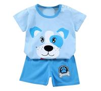 Bambino Completi Estivi,Abbigliamento Set per Bambini Estivi di Magliette Completivi da T-Shirt Maniche Corte Ricamate Festa Casual Conforto garantito Tutto Il Giorno