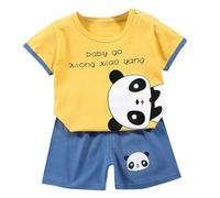 Bambino Completi Estivi,Abbigliamento Set per Bambini Estivi di Magliette Completivi da T-Shirt Maniche Corte Ricamate Festa Casual Conforto garantito Tutto Il Giorno