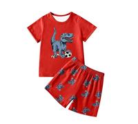 Bambino Completi Estivi Tinta Unita Abbigliamento Set di Abiti per Neonati Completivi da Camicia Quadri Manica Corta Short Elastici Vita Alta Casual Mare Spiaggia