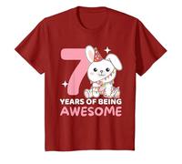 Bambino Coniglio per il 7 ° compleanno bambini sette anni coniglietto Maglietta