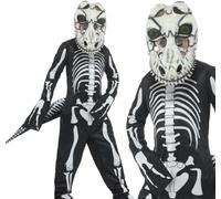 Bambino Deluxe T- Rex Scheletro Costume Halloween Dinosauro Ragazzi Costume S-L