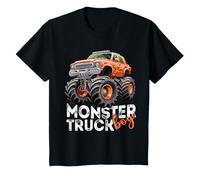 Bambino Divertente Monster Truck Show Arancione Monster Truck Boy Compleanno Maglietta