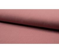 Bambino Doppio Garza Mussola Tessuto Stoffa Vecchio Rosa