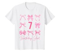Bambino È il mio settimo compleanno Coquette Bow Party Bambina di 7 anni Maglietta