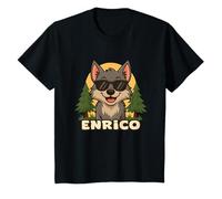 Bambino Enrico - Design per Bambino con Nome Tema Lupo Maglietta