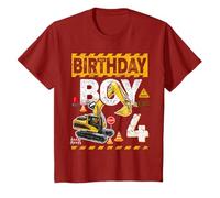 Bambino Escavatore da costruzione per 4 ° compleanno Sono un ragazzo di 4 anni Maglietta