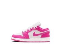 Bambino Grande Air Jordan 1 Basso, Rosa fuoco/Iris Whisper-bianco, 6.5 Big Kid