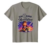 Bambino Hai 7 Anni e Sei Meraviglioso per Bambino Idea Regalo Maglietta