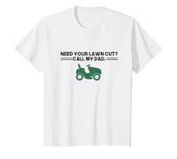 Bambino Hai bisogno del tuo taglio del prato Chiama mio padre Funny Baby Lawn Mowing Maglietta