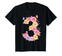 Bambino Ho 3 Anni!! Farfalla con Fiori per Il 3° Compleanno delle Maglietta