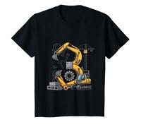 Bambino Ho 3 Anni! Gru del Ragazzo del Terzo Compleanno del Cantiere Maglietta