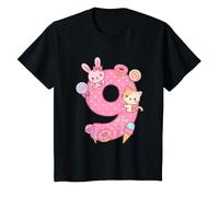 Bambino Ho 9 Anni!! Ragazza - Coniglio Gatto Kawaii per Il 9° Maglietta