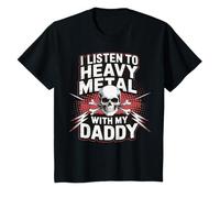 Bambino I Listen To Heavy Metal With My Daddy Metalli Pesanti Maglietta