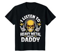Bambino I Listen To Heavy Metal With My Daddy Metalli Pesanti Maglietta