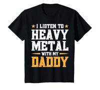 Bambino I Listen To Heavy Metal With My Daddy Metalli Pesanti Maglietta