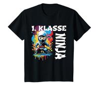 Bambino Idee regalo Kita Grundschule Volks-Schule 1. Classe Ninja Maglietta