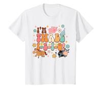 Bambino I'm Three I E I O Country Farm Compleanno 3° Compleanno Festa Maglietta