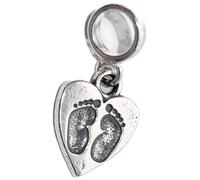 Bambino impronte di sterlina argento perle incantesimo . 925 x 1 Bambini perle i