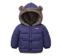 Bambino Inverno Vello Cappotto Bambini Ragazzi Giacca Capispalla Outwear Ragazze Imbottito Vestiti Blu 4-5 Anni