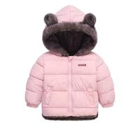 Bambino Inverno Vello Cappotto Bambini Ragazzi Giacca Capispalla Outwear Ragazze Imbottito Vestiti Rosa 5-6 Anni