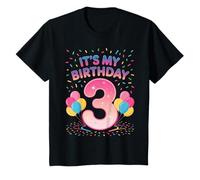 Bambino It’s My Birthday 3 Years Old Toddler Celebration Look Maglietta