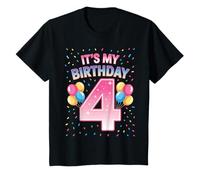 Bambino It’s My Birthday 4 Years Old Toddler Celebration Look Maglietta
