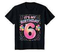 Bambino It’s My Birthday 6 Years Old Kid Celebration Look Maglietta