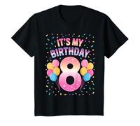 Bambino It’s My Birthday 8 Years Old Kid Celebration Look Maglietta