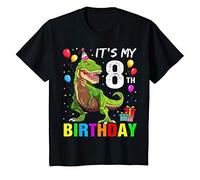 Bambino It's My 8th Birthday Happy 8 Year T-Rex Shirt Boy Maglietta