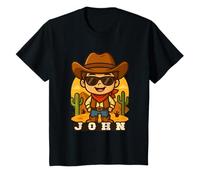 Bambino John cowboy per bambini festa tema western rodeo country Maglietta