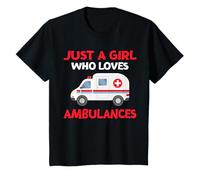 Bambino Just A Girl Who Loves Ambulances Giocattoli Amante Bambino Figlia Maglietta
