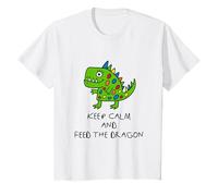 Bambino "Keep Calm and Feed the Dragon", idea regalo Maglietta