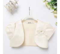 Bambino Manica Corta Bolero Coprispalle Raso Apri Cardigan Princess Abito Stola