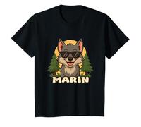Bambino Marin - Design per Bambino con Nome Tema Lupo Maglietta