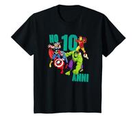 Bambino Marvel Avengers Compleanno 10 Anni Maglietta